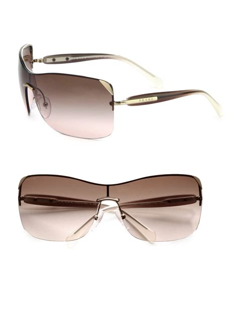 prada womens rimless sunglasses|prada sunglasses men rimless.